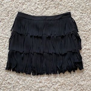 Fringe Mini Skirt